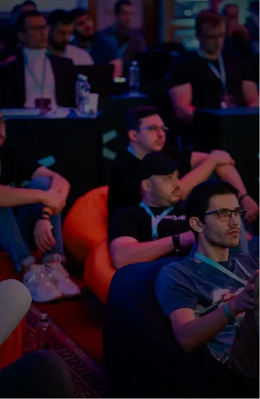 Audience at blockchain event